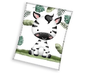Carbotex Fleece blanket Zebra 110 x 140 cm Polyester
