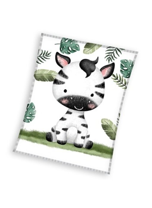 Carbotex Fleece blanket Zebra 110 x 140 cm Polyester