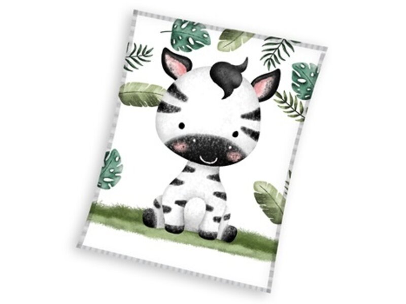 Carbotex Couverture polaire Zèbre - 110 x 140 cm - Polyester