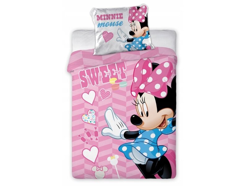Disney Minnie Mouse Baby-/Kleinkind-Bettbezug „Süß“ – 100 x 135 cm / 40 x 60 cm – Baumwolle