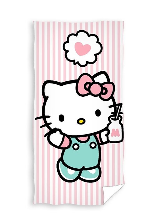 Hello Kitty Serviette de plage Coeur 70 x 140 cm Coton