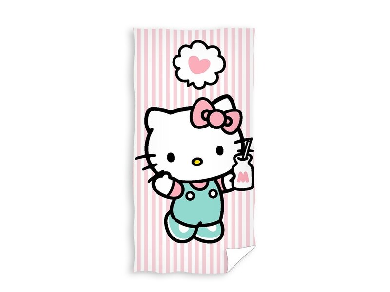 Hello Kitty Strandlaken Heart - 70 x 140 cm - Katoen
