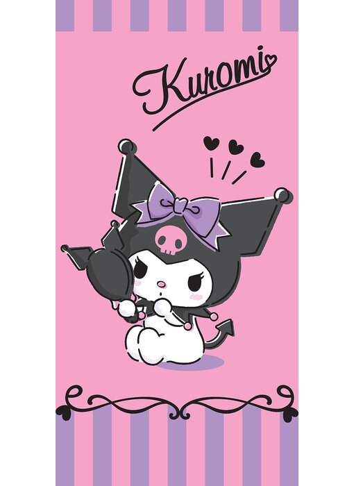 Hello Kitty Strandlaken Kuromi Love 70 x 140 cm Katoen