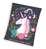Carbotex Fleecedecke Einhorn - 150 x 200 cm - Polyester