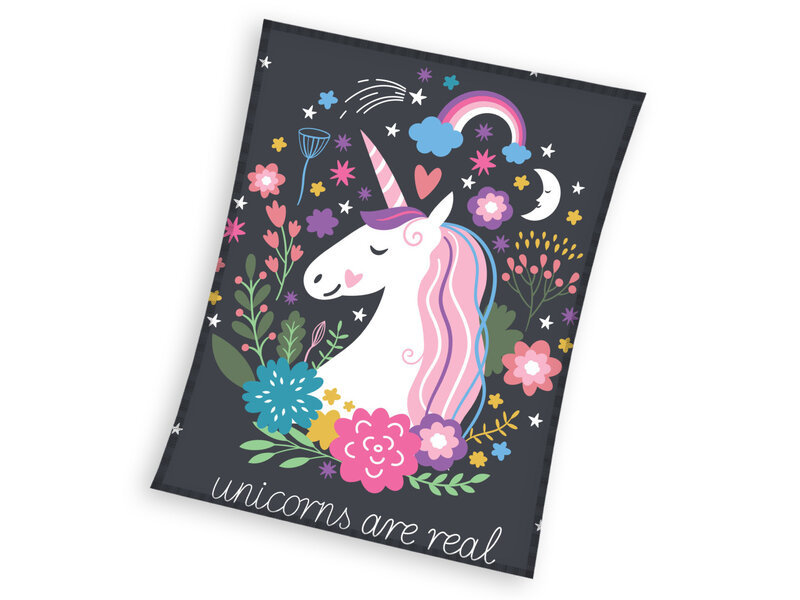 Carbotex Fleeceplaid Unicorn - 150 x 200 cm - Polyester