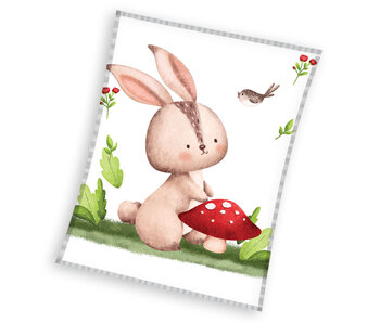 Carbotex Fleecedeken Konijn 110 x 140 cm Polyester