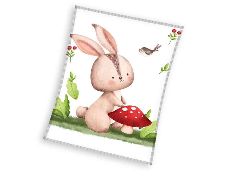 Carbotex Fleecedecke Kaninchen - 110 x 140 cm - Polyester