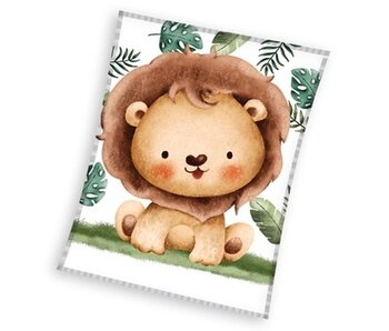Carbotex Fleece blanket Lion 110 x 140 cm Polyester