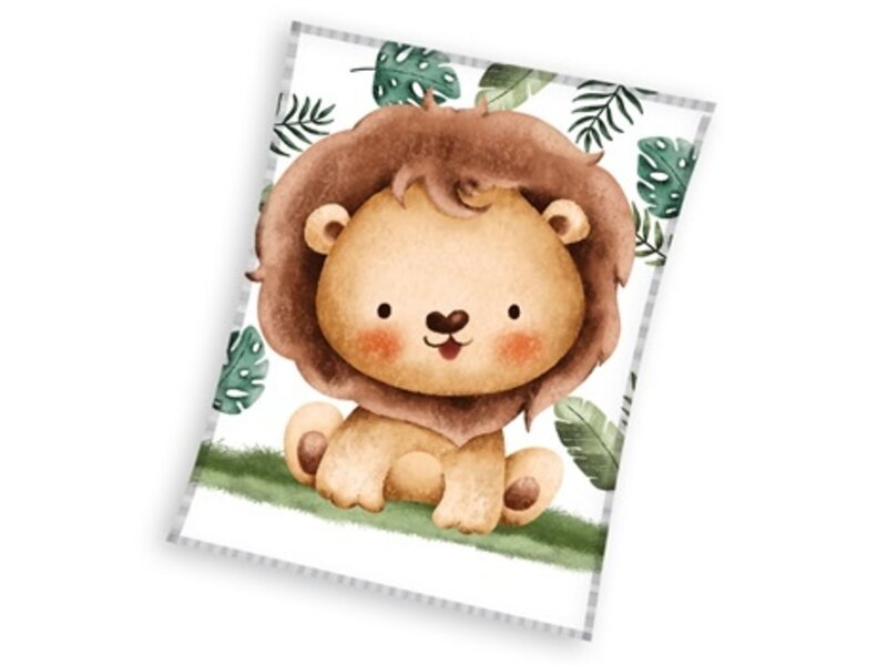 Carbotex Couverture polaire Lion - 110 x 140 cm - Polyester