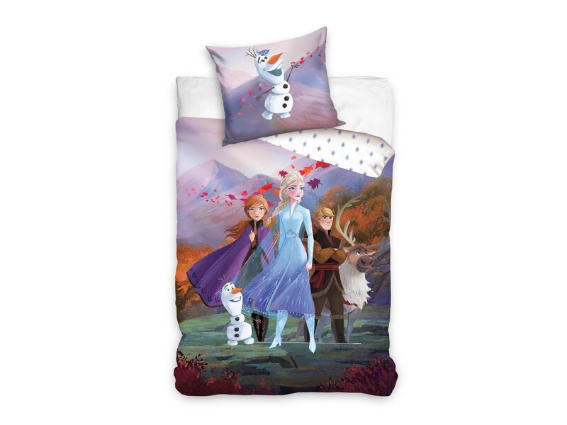 Disney Frozen Housse de couette Team - 140 x 200 + 60 x 70 cm - Coton