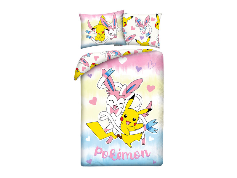 Pokémon Sylveon Bettbezug – 140 x 200 + 70 x 90 cm – Polyester