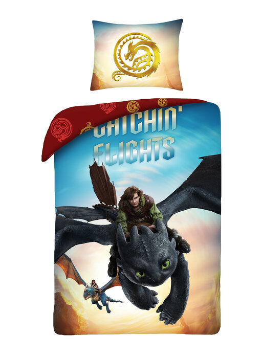 Hoe Tem je een Draak Bettbezug Chichin Flights 140 x 200 + 70 x 90 cm Polyester