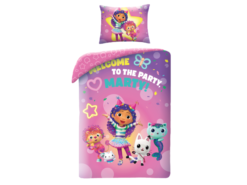 Gabby's poppenhuis Dekbedovertrek Marty - 140 x 200 + 70 x 90 cm - Polyester