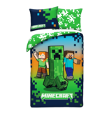 Minecraft Dekbedovertrek Creeper - 140 x 200 + 70 x 90 cm - Polyester