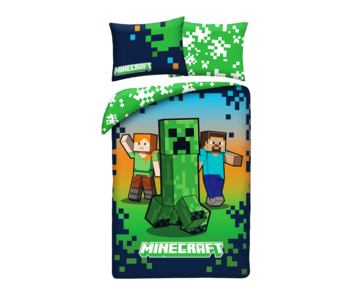 Minecraft Housse de couette Creeper 140 x 200 + 70 x 90 cm Polyester