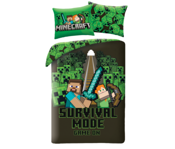 Minecraft Duvet cover Survival Mode 140 x 200 + 70 x 90 cm Polyester