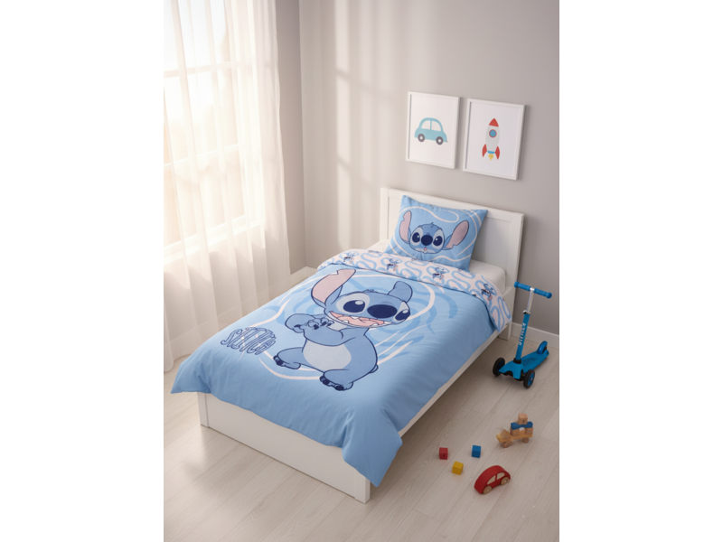 Disney Lilo & Stitch Baby/Toddler Duvet Cover Blue - 100 x 135 cm / 40 x 60 cm - Cotton