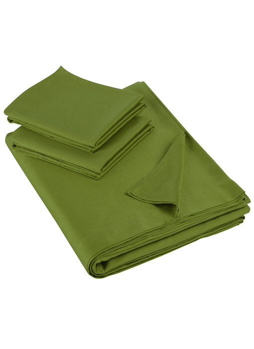 De Witte Lietaer Olivia Sheet Set 280 x 280 cm Cactus Satin Cotton