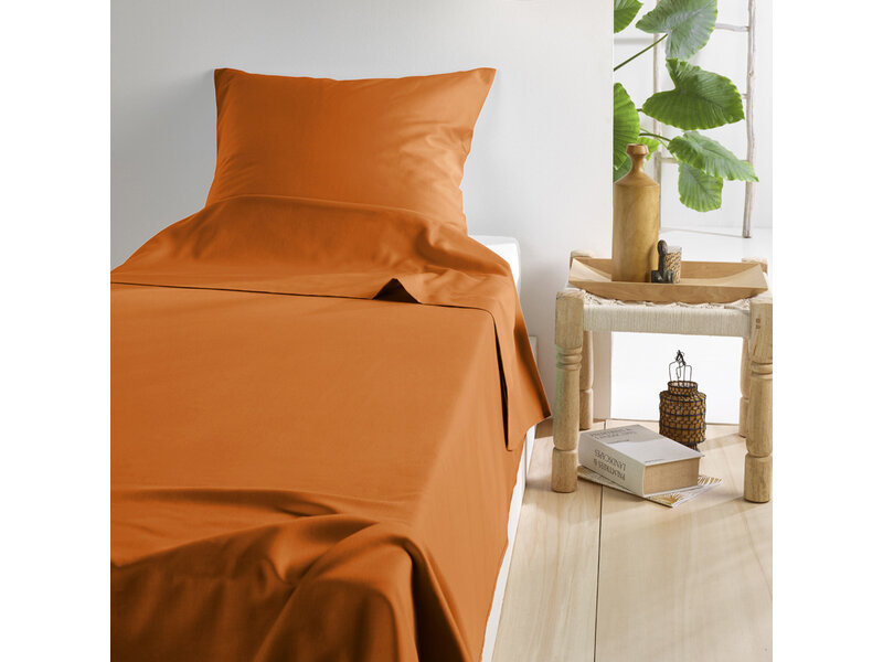 De Witte Lietaer Parure de lit Olivia Copper - 1 personne - 180 x 280 cm - Satin de coton