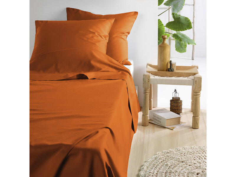 De Witte Lietaer Lakenset Olivia Copper - 280 x 280 cm + 2x 60 x 70 cm - Satijnkatoen