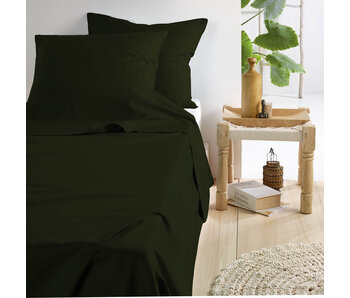 De Witte Lietaer Olivia Kahki Bettwäsche-Set 180 x 280 + 60 x 70 Satin-Baumwolle