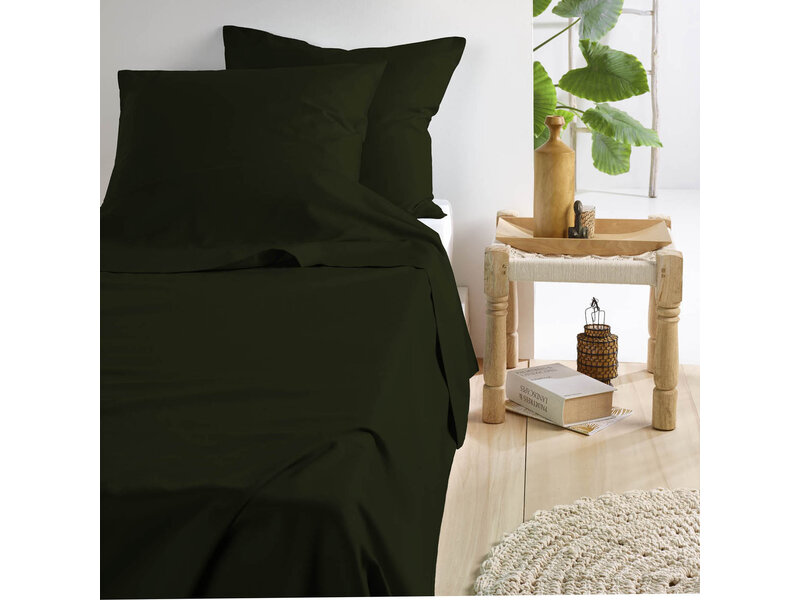 De Witte Lietaer Sheet set Olivia Kahki - 280 x 280 cm + 2x 60 x 70 cm - Satin cotton