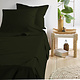 Parure de draps Olivia 280 x 280 cm en satin de coton kaki