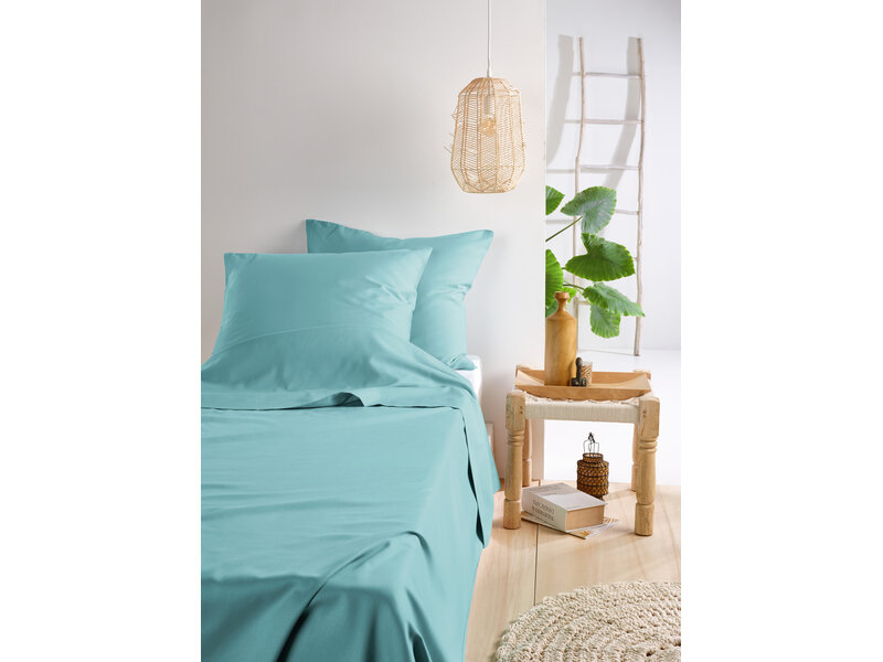 De Witte Lietaer Sheet set Olivia Sea Angel - 280 x 280 cm + 2x 60 x 70 cm - Satin cotton