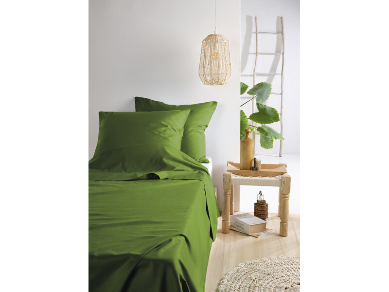 De Witte Lietaer Bettwäsche-Set Olivia Cactus – 280 x 280 cm + 2 x 60 x 70 cm – Satin-Baumwolle