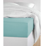 De Witte Lietaer Hoeslaken Olivia Sea Angel - 160 x 200/220 x h 30 - Blauw - Katoen Satijn