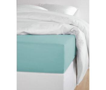 De Witte Lietaer Fitted sheet Olivia Sea Angel 140 x 200/220 Cotton Satin