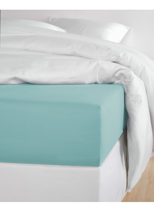 De Witte Lietaer Fitted sheet Olivia Sea Angel 140 x 200/220 Cotton Satin