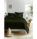 De Witte Lietaer Olivia Kahki Duvet Cover - 260 x 240 cm - Dark Green - Cotton Satin
