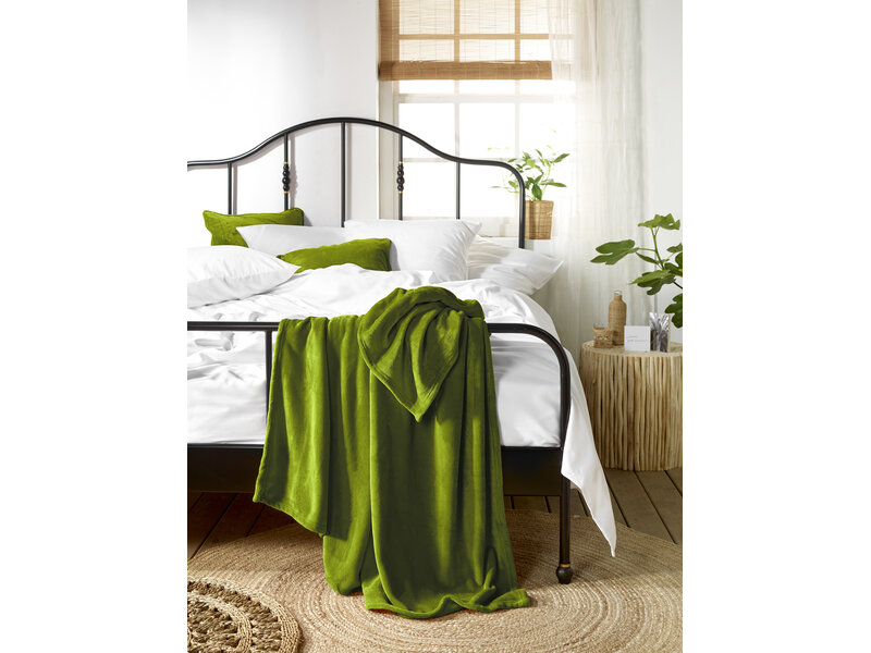 De Witte Lietaer Kuscheldecke Snuggly Cactus aus kariertem Fleece – 150 x 200 cm – Polyester