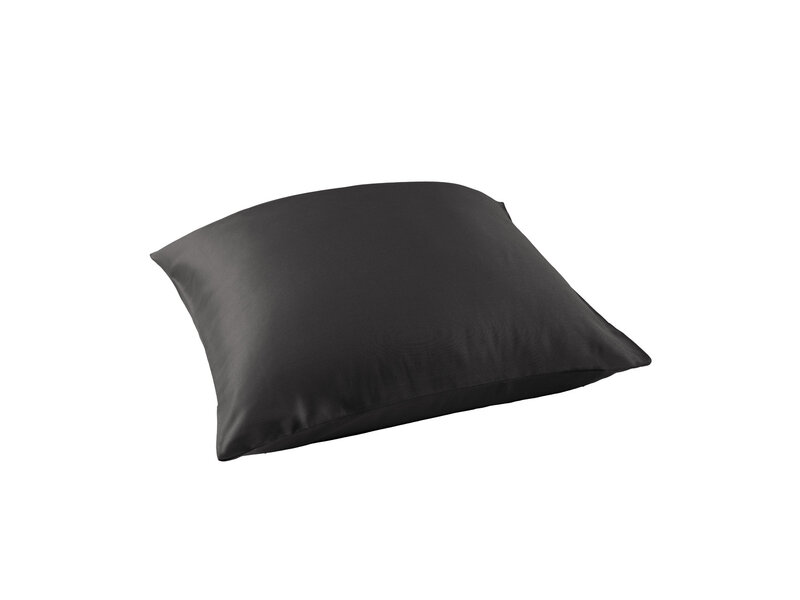 De Witte Lietaer Taie d'oreiller Olivia Ebony - 63 x 63 cm - Noir - Satin de coton