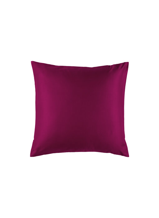 De Witte Lietaer Taie d'oreiller Olivia Rouge Betterave 63 x 63 cm en satin de coton