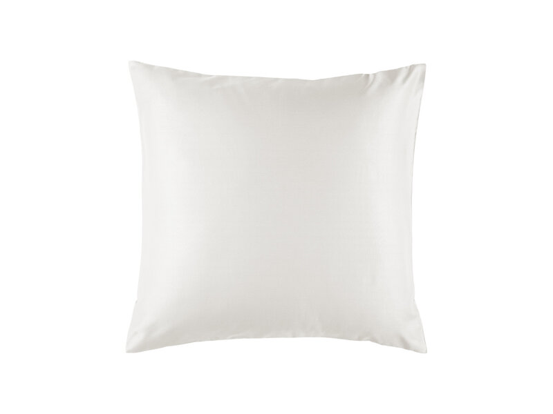 De Witte Lietaer Taie d'oreiller Olivia blanc cassé - 63 x 63 cm - Blanc - Satin de coton