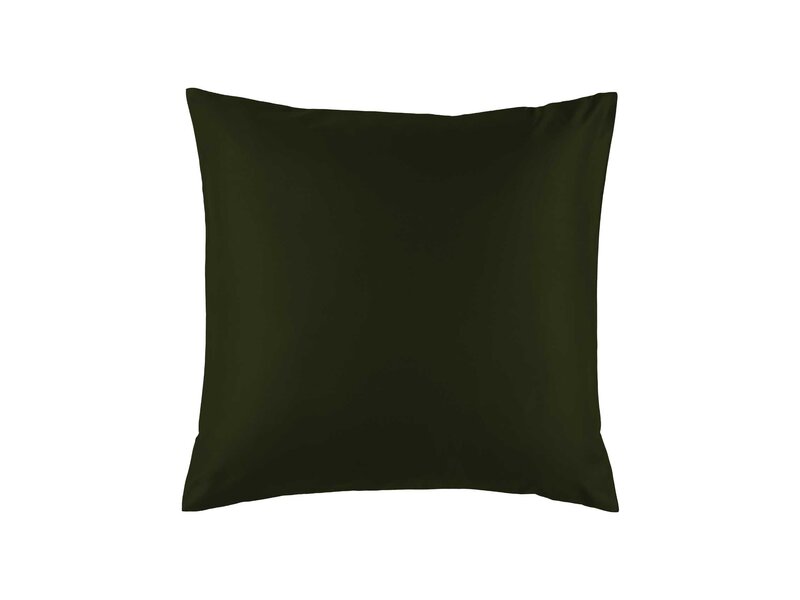 De Witte Lietaer Taie d'oreiller Olivia Kahki - 63 x 63 cm - Verte - Satin de coton