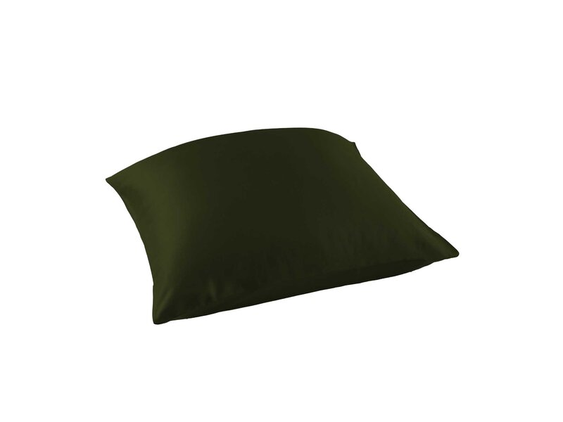 De Witte Lietaer Olivia Kahki Pillowcase - 63 x 63 cm - Green - Cotton Satin