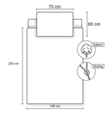 Jurassic Park Bettbezug mit Logo – 140 x 200 cm + 60 x 70 cm – Baumwolle