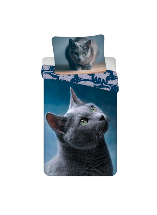 Sweet Home Duvet cover Blue Russian 140 x 200 + 70 x 90 cm Cotton