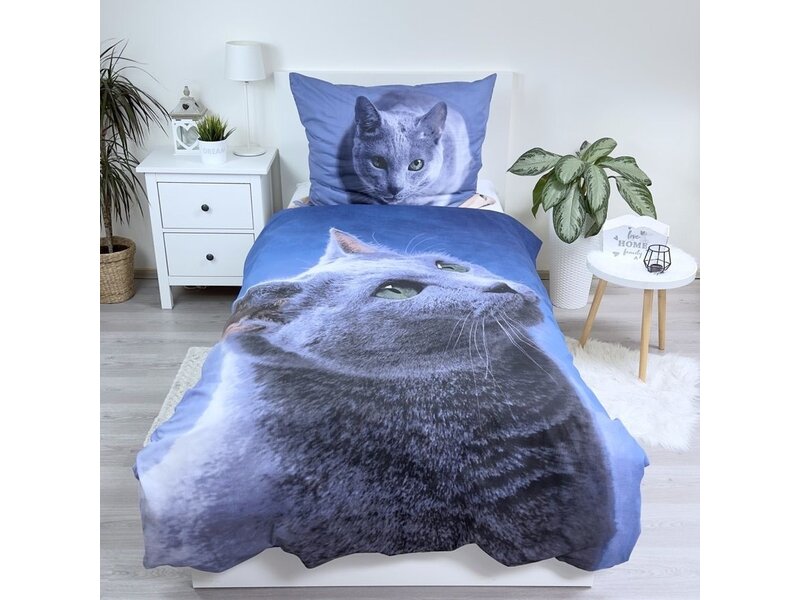 Sweet Home Housse de couette bleue russe - 140 x 200 + 70 x 90 cm - Coton