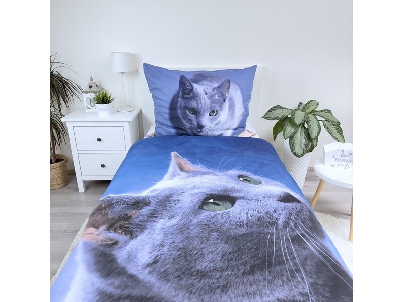 Sweet Home Housse de couette bleue russe - 140 x 200 + 70 x 90 cm - Coton