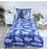 Sweet Home Blauer russischer Bettbezug – 140 x 200 + 70 x 90 cm – Baumwolle