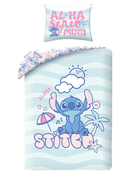 Disney Lilo & Stitch Bettbezug 140 x 200 + 70 x 90 cm, Baumwolle