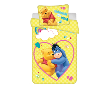 Disney Winnie the Pooh BABY / Peuter dekbedovertrek Smile 135 x 100 + 40 x 60 cm Katoenn