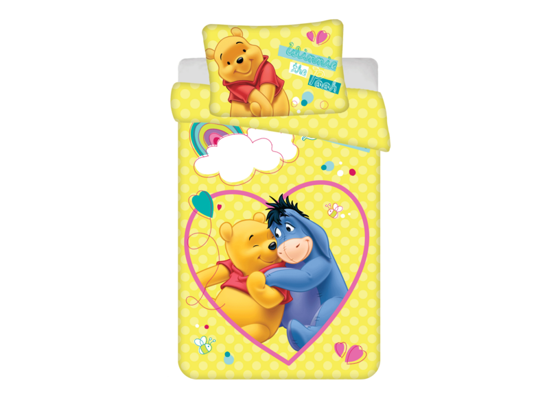 Disney Winnie the Pooh Housse de couette bébé/enfant en bas âge Smile - 135 x 100 + 40 x 60 cm - Coton