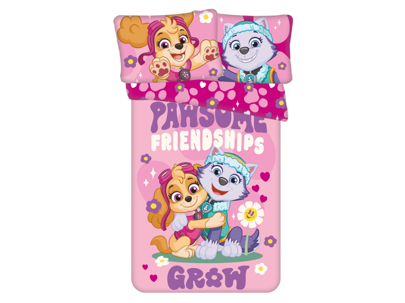 PAW Patrol Baby-/Kleinkind-Bettbezug Pawsome Friendships – 135 x 100 + 40 x 60 cm – Baumwolle