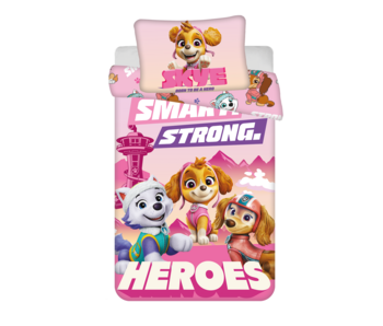 PAW Patrol Housse de couette bébé/enfant Strong Heroes 135 x 100 + 40 x 60 cm 100 % coton