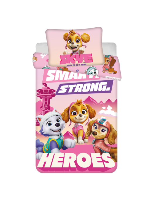 PAW Patrol BABY / Peuter dekbedovertrek Strong Heroes 135 x 100 + 40 x 60 cm Katoen